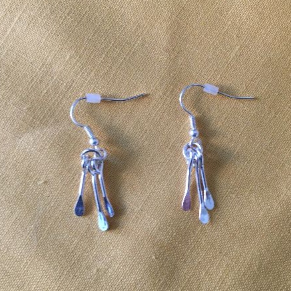 Silver color earrings